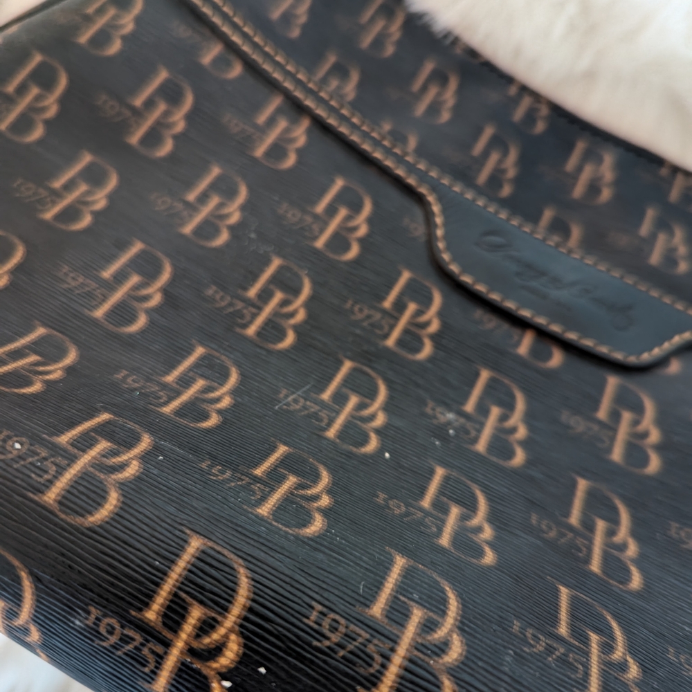 Dooney & Bourke 1975 Collins Black and Brown Women's Designer Bag Purse Luxury - Picture 5 of 13